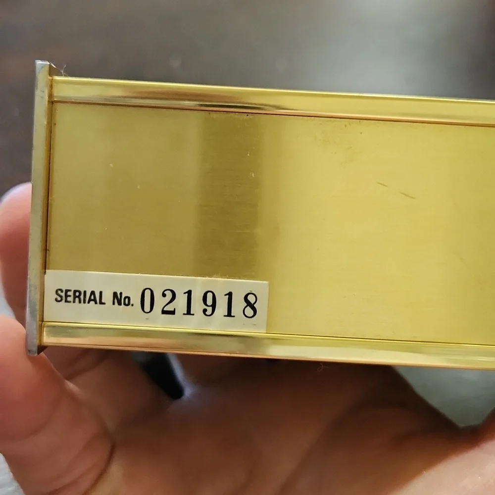 VINTAGE💛70’s PIERRE CARDIN Bedside/desk Quartz Alarm Clock Gold Tone - Picture 7 of 7